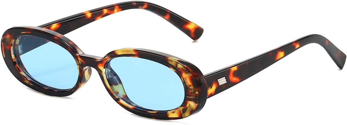 Ovale Kleine Frame Zonnebril voor Vrouwen Kleine Gezicht Smalle Stijl 90s Stijl
