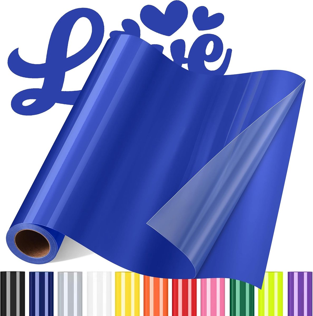 Vinyl om op te Strijken voor Stoffen, Flexfolie Textiel, Oceaan Blauw