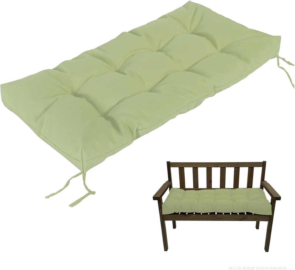 Generisch 8Cm Dick Bankauflage Outdoor, Weich Sitzkissen Sitzbankkissen für Den Außenbereich, rutschfeste Bankkissen Wasserfest Polster Auflagen Sitzauflage Für Gartenbank,Cyan,100x60cm