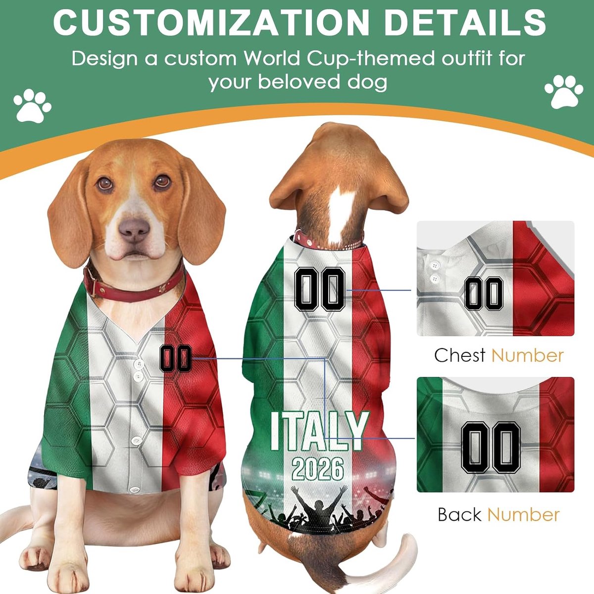 Personalisiertes Hunde T-Shirt, Personalisiertes WM 2026 Trikot Hund – Eigene Land Flagge, Leichte Mesh Sportbekleidung – Geschenk, für Fußballfan (Schweiz)