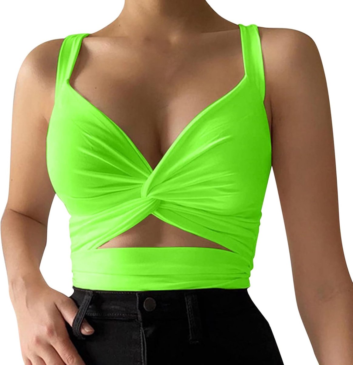 Sport voor dames, lage pasvorm, elastisch, strak, sexy, vetersluiting, top, jarreteltop