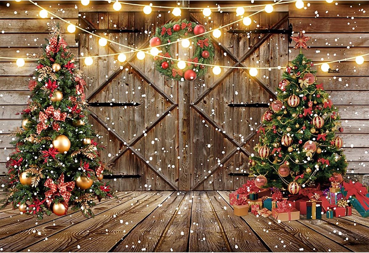 3x2m Merry Christmas Achtergronden Kerst Kerstboom Geschenken Shing Lights Glitter Bokeh Houten Vloer Fotografie Achtergronden Oudejaarsavond Party Baby Shower Decoraties Levert, Vinyl
