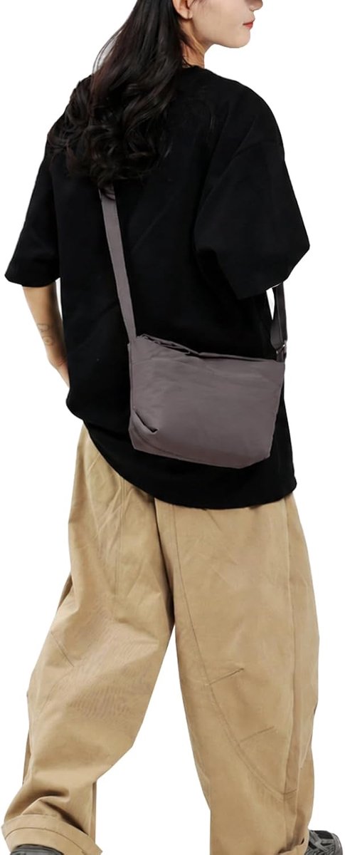 Schoudertas met verstelbare schouderriem, nylon, crossbody-stijl voor kantoor, reizen, winkelen, dagelijks gebruik