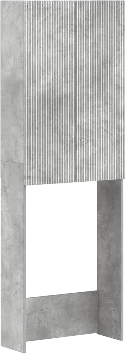 Betongrijs 66 x 25,5 x 190 cm houtmateriaal