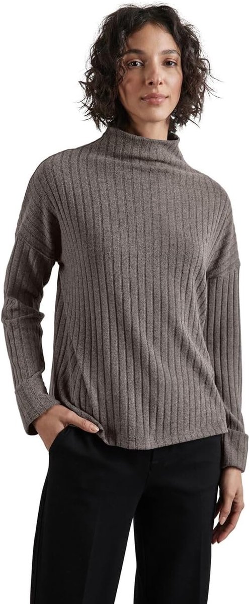 One A322507 dames Shirt met geribbelde structuur