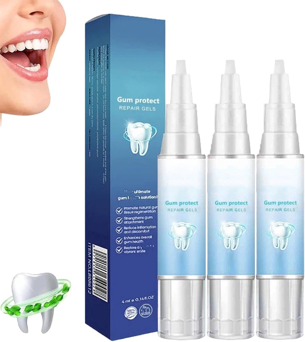 Zahnfleisch Gel,Teeth Repair Gel Erfahrungen,Gum Protect Repair,Reduziert Zahnfleischbluten, Zahnfleisch Reparatur Behandlungsgel,Gum Shield Therapy GumErleichterung ParodontalBehandlung (3)