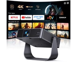 Mini Beamer 1920 X 1080 - 4K Ondersteuning LED - WiFi6 Bluetooth HDMI USB - Draagbare Projector Thuisbioscoop