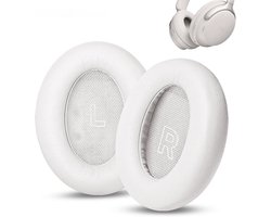Oorkussens voor Bose QuietComfort Ultra hoofdtelefoon, set van 2 witte eiwitlederen oorkussens voor Bose QC Ultra met ultradik traagschuim