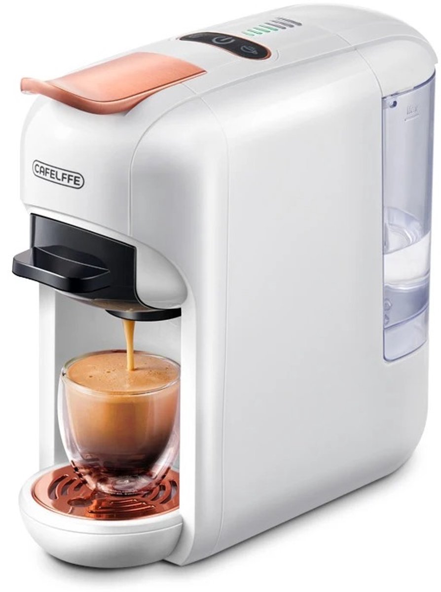 Archi MK606 5-in-1 Koffiezetapparaat – Espresso Machine – 19 Bar – Hot & Cold – Capsules, ESE Pads & Gemalen Koffie – 590 ml – Wit