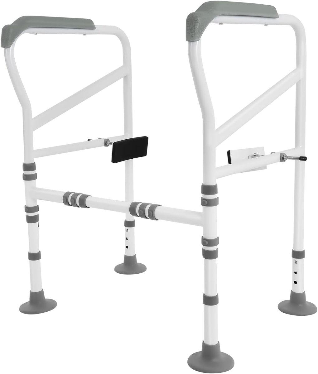Toilet, inklapbaar, senioren, toiletsteun, wc-wc-greep, geschikt voor gehandicapten, steunhulp, instelbaar 100 kg toiletframe