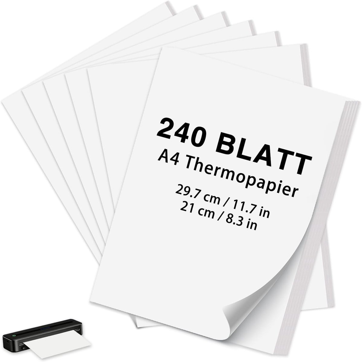 Thermisch papier A4 - 240 vellen - snel drogend - ideaal voor documenten - ShopVlot