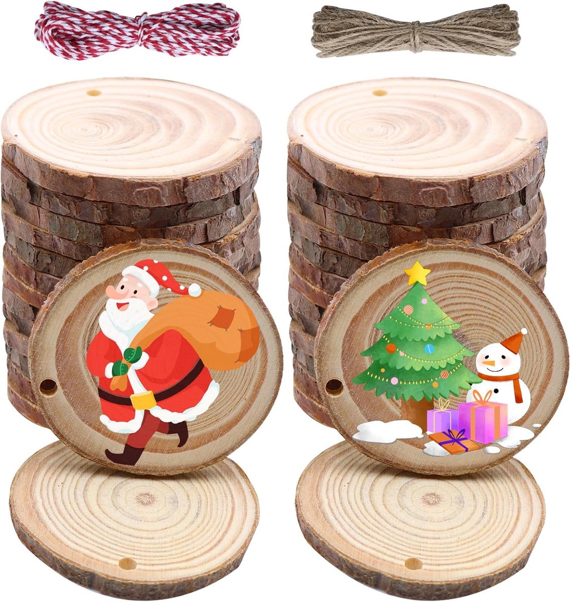 30 stuks houten schijven