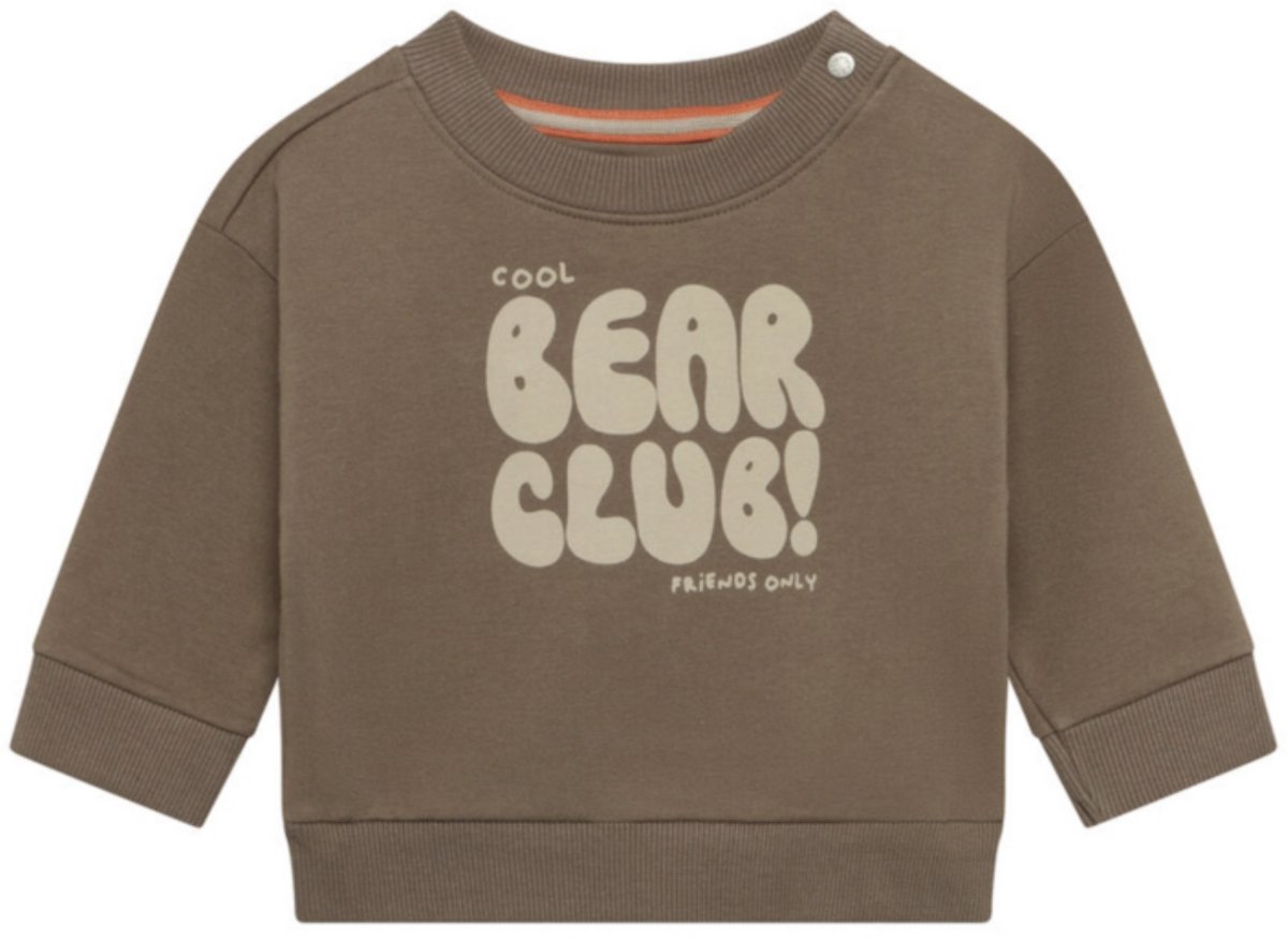 Noppies - Trui - Sweater - Bear Club - Bruin - Maat 68