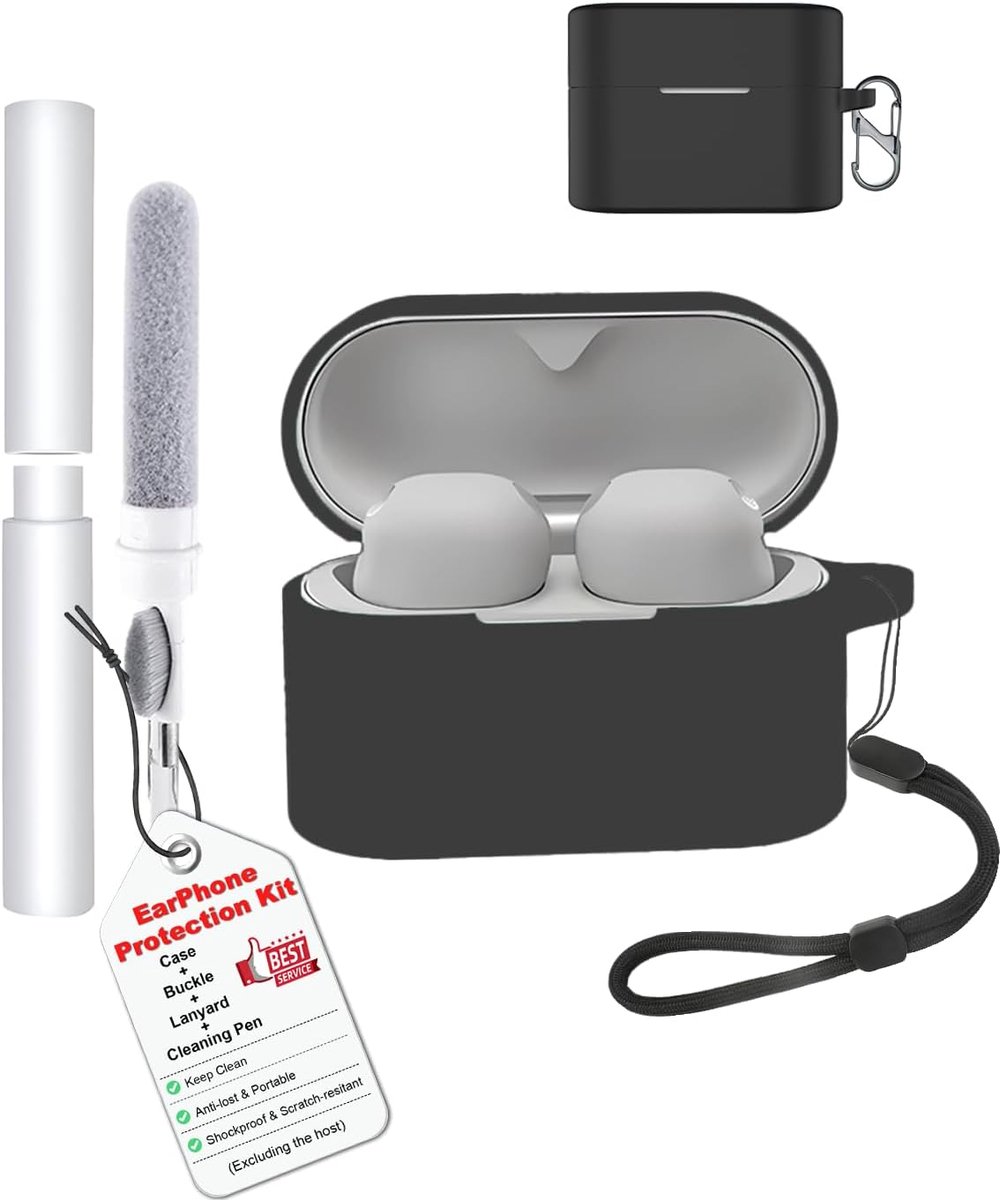 Hoes voor Sony WF-1000XM6, stootvaste krasbestendige beschermhoes, case, dun, zacht, vingerafdrukbestendig, volledige bescherming, compatibel met draadloos opladen, outdoor en