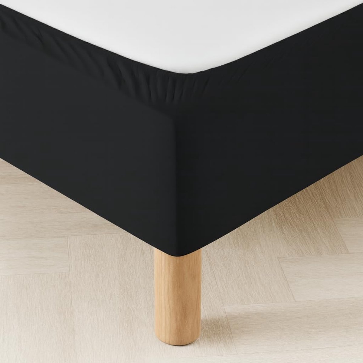 140x200 Zwart – Zachte en Rekbare Stof – Strakke Afwerking – Eenvoudig te Installeren