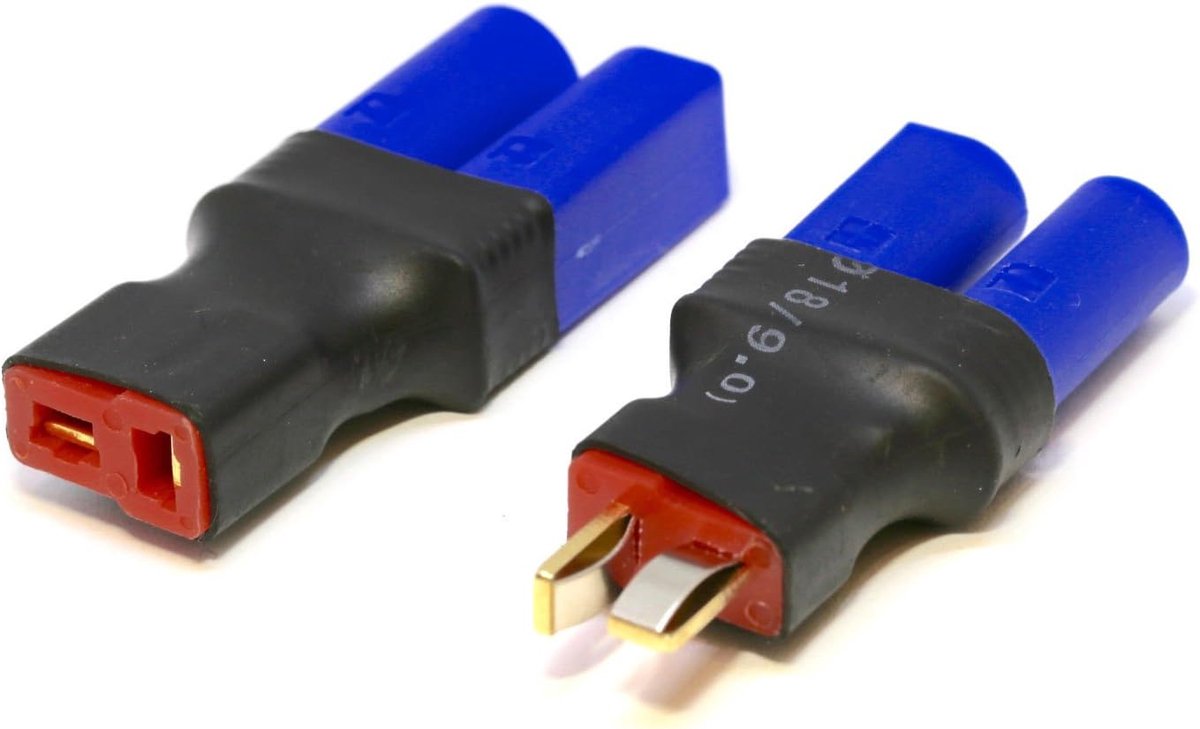 2-delige premium adapterset EC5 stekker naar T-Dean mannelijke vrouwelijke hoogstroomstekker 5 mm gouden stekker adapterkabel voor Lipo accu batterij