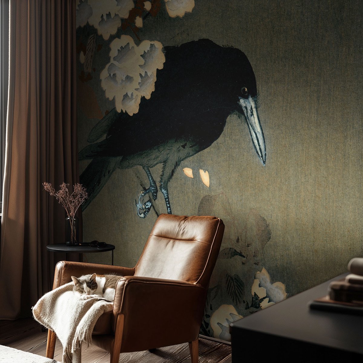Coloray Vliesbehang - Grijs Snellijm Behang - 104x70 cm - Exotische Natuur Muurschildering - Gang behang Dieren - Fotobehang Vlies - Gang behang