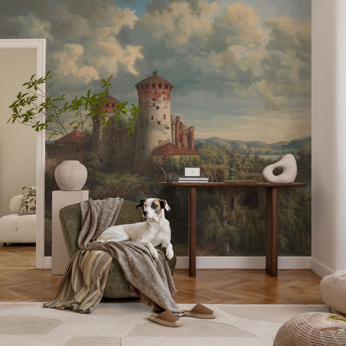 Coloray Vliesbehang - Groente Snellijm Behang - 104x70 cm - Romantisch Landschap Muurschildering - Slaapkamer behang Landschappen - Fotobehang Vlies - Slaapkamer behang