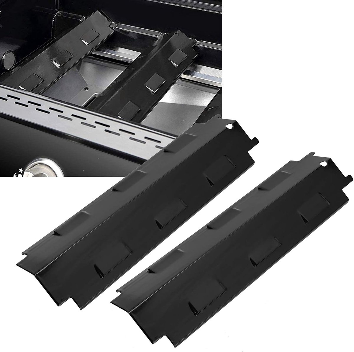 Tent Onderdelen Gas Grill Diffuser Vlamtemmer Vervangende Onderdelen Roestvrijstalen Hitteschild Branders Cover