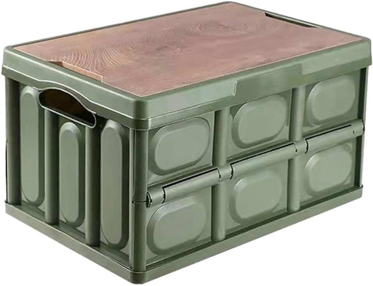 Auto Kofferbak Opbergdoos Houten Cover Deksel Outdoor Camping Vissen Picknick BBQ Organizer Auto Opbergdoos