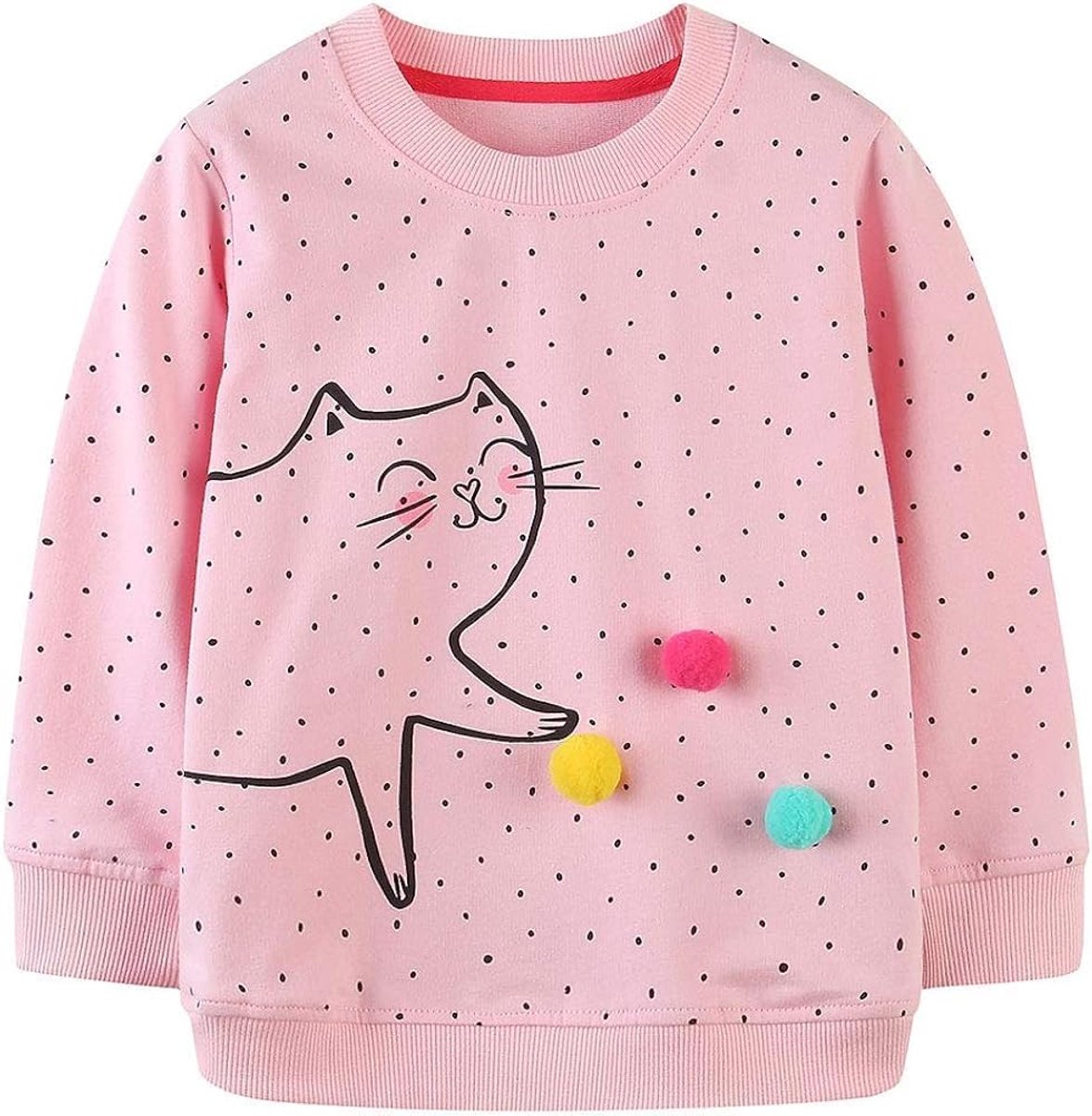 Sweatshirt voor kinderen katoenen top casual trui meisje T-shirt peuter kleding lange mouwen trui leeftijd 1-12 jaar