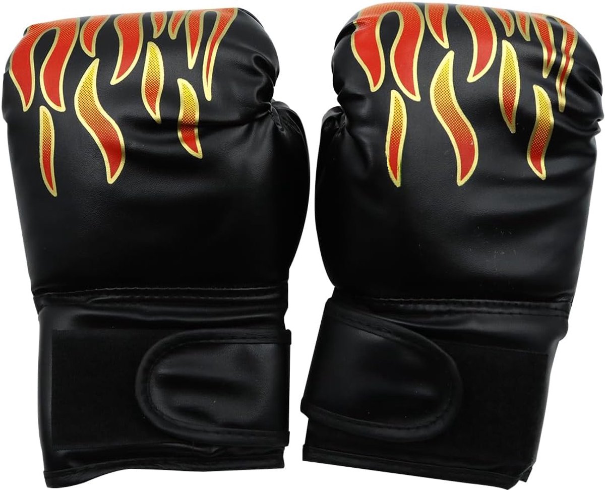 Bokshandschoenen, PU-bokshandschoenen, elementaire bokshandschoenen, trainingshandschoenen voor bokszak, taekwondo trainingshandschoenen (zwart)