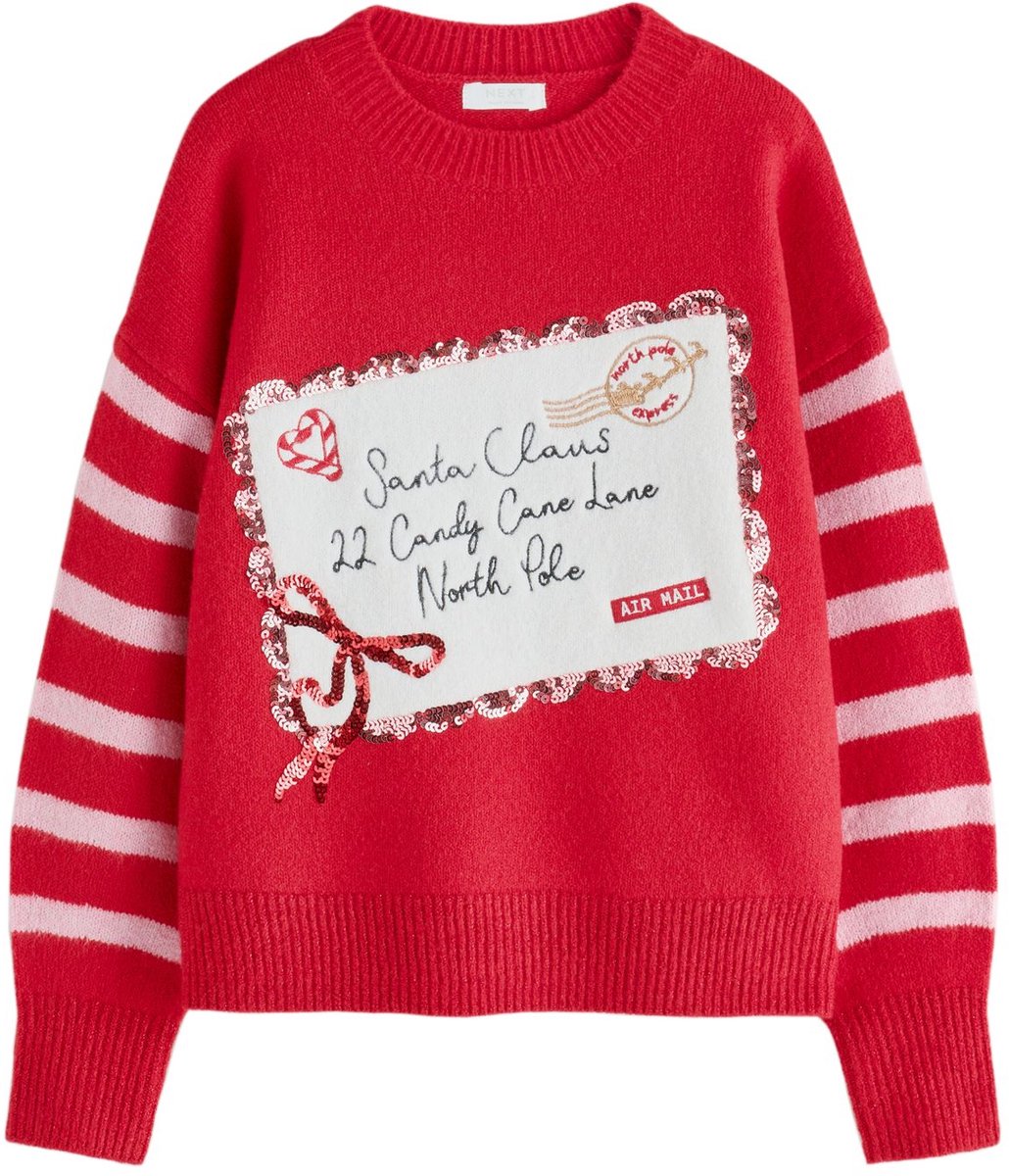 Next - Meisjes - Kersttrui - Rood