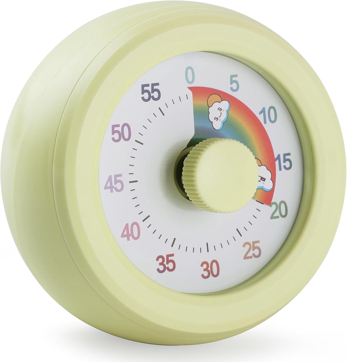 timer, Wyngee 60 minuten, afteltimer, regenboog-bureautimer voor kinderen en volwassenen, ideaal voor klaslokalen, kantoren, keukens en yoga