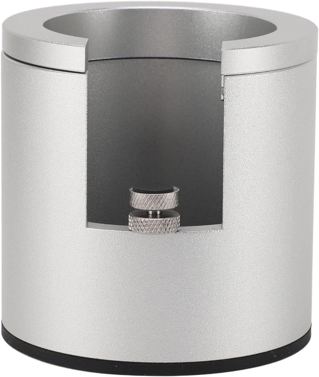Tamper Stand, Verstelbare Hoogte Koffie Stopstation Basis Protafilter Standhouder voor 51 53 58mm Portafilters (SILVER)