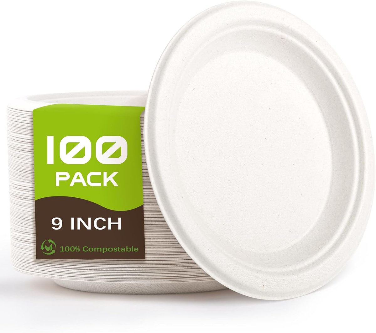 100 stuks, wegwerpbestek, 100% composteerbaar, 22,8 cm