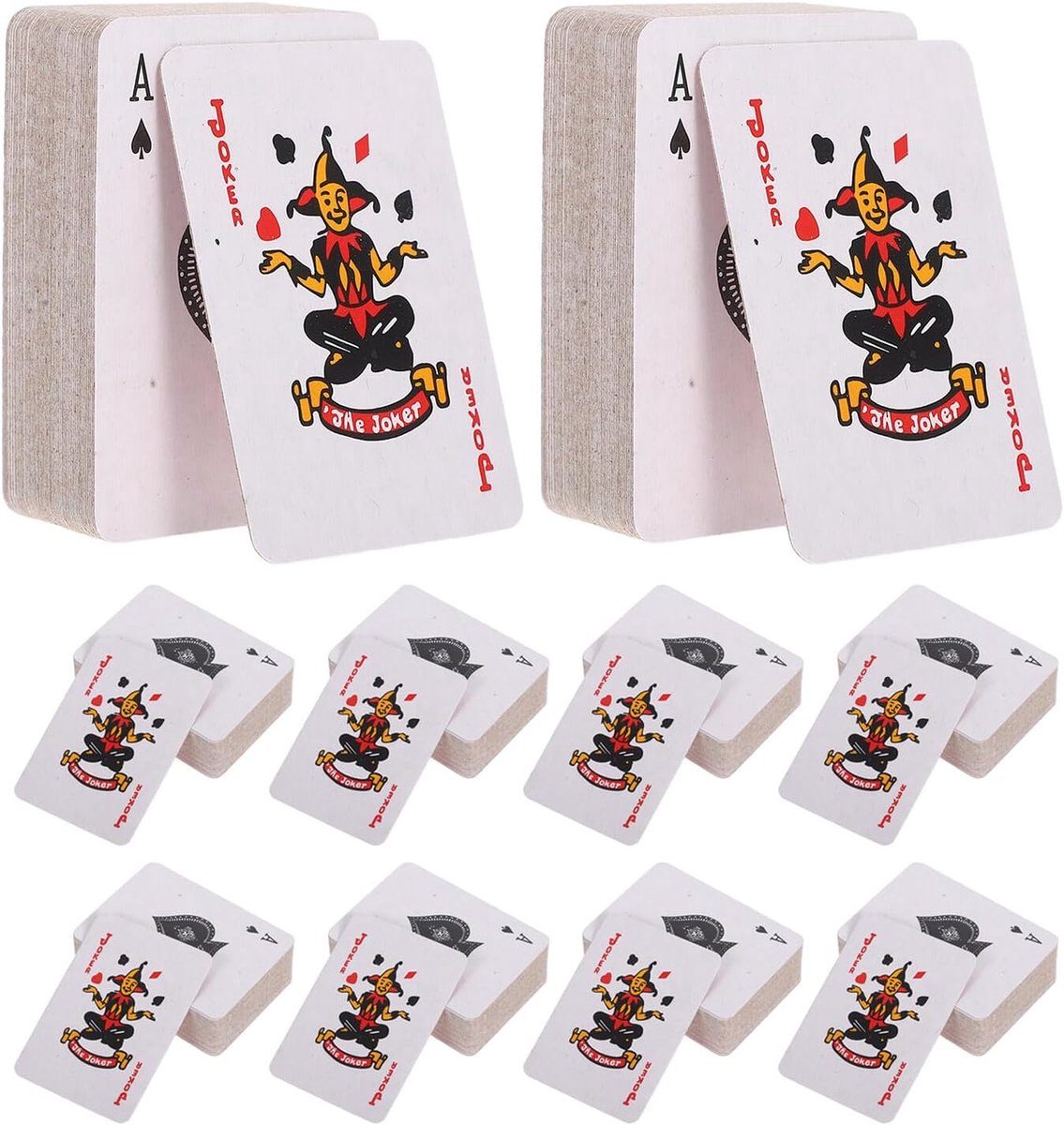10 Sets Mini Pokerkaarten Compact Reisdeck Duurzaam Papier Mini Speelkaarten voor Feestjes Reizen Groepsspellen Portable Tiny Card Deck voor Familie Vrienden