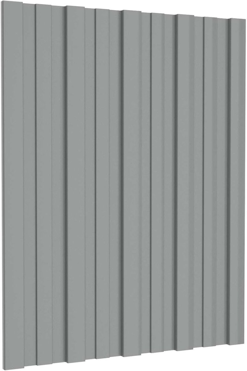 36 x dakpanelen, grijs, 60 x 45 cm, van verzinkt staal, voor schuur en garage