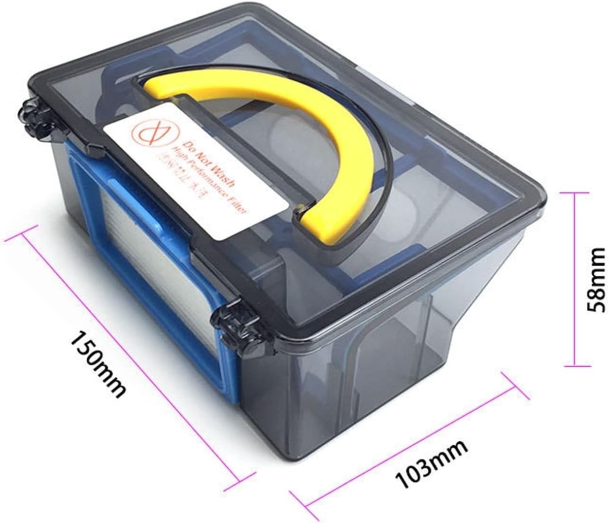 Bin, for ILIFE, v5s V3 v5 v5s pro v50 Robotstofzuiger Onderdelen Accessoires Hepa FilterX1 + Efficiënte FilterX1 stofafzuigbox