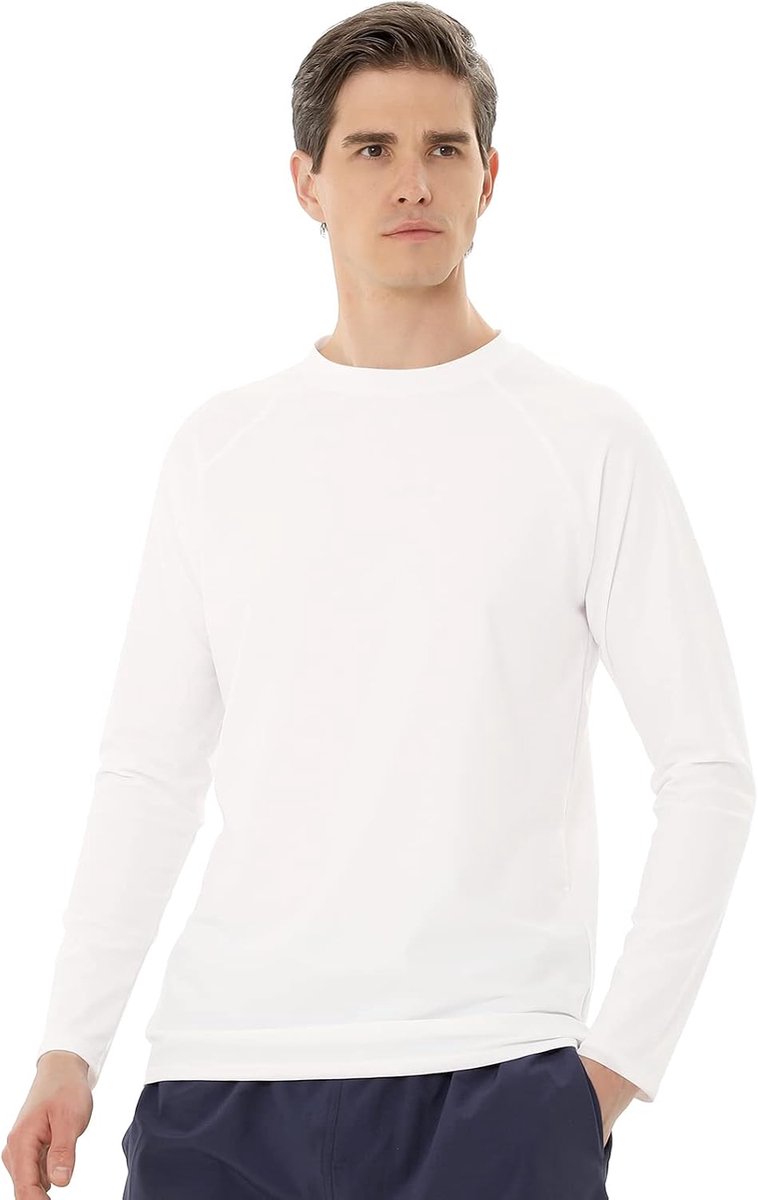 T-shirt voor heren met lange mouwen Rashguard UPF 50+ badpak tops sport T-shirt sneldrogend