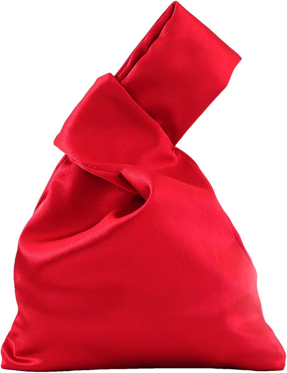 Satijn Japanse Knoop Tas Voor Vrouwen Elegante Avond Clutch Pols Bag Polsband Portemonnee