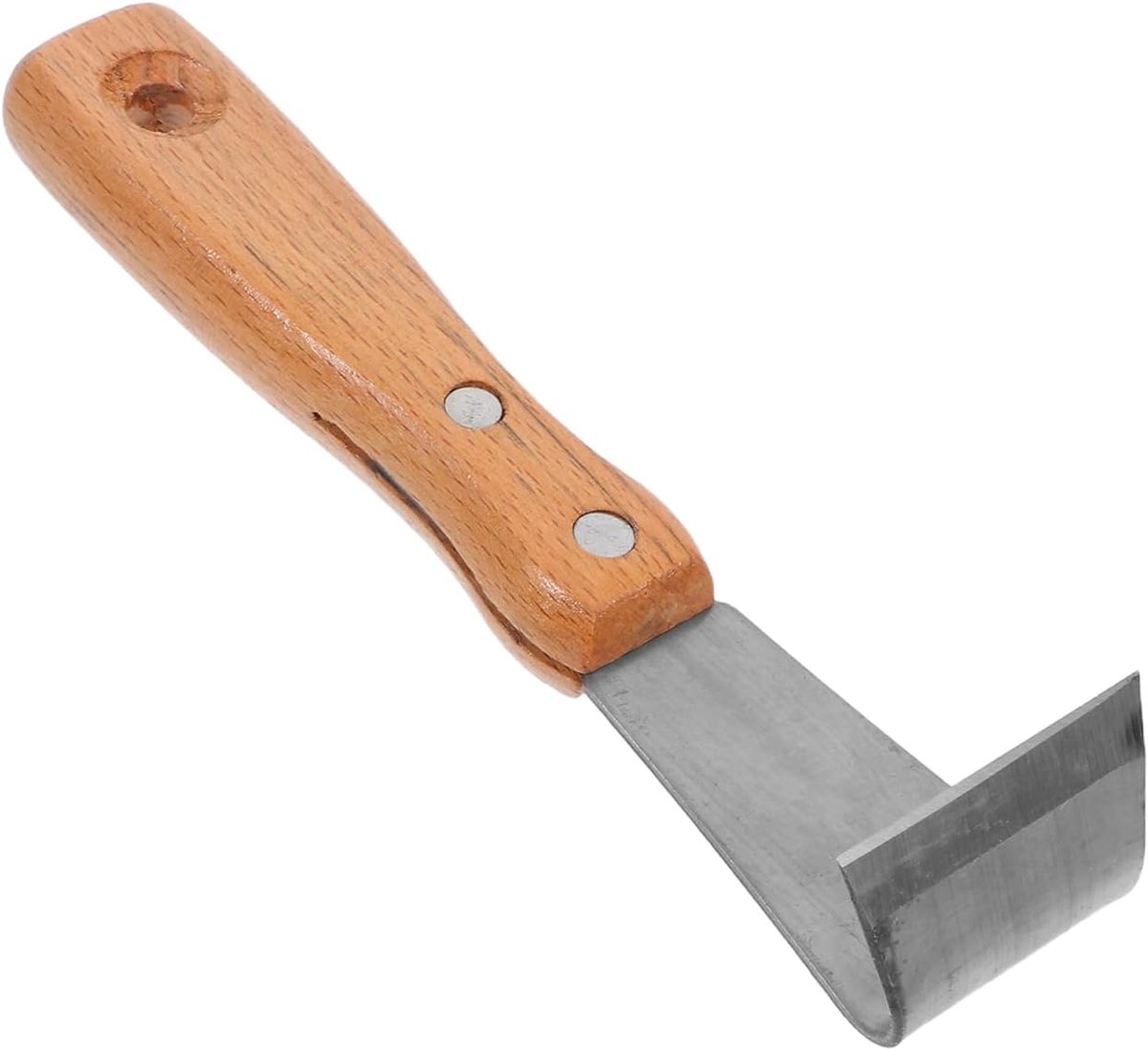 Schorsgereedschap met houten handvat van roestvrij staal, robuuste boomschors, schilmes voor fruitbomen, veelzijdige schorskrabber voor handmatig verwijderen van boomschors in de tuin