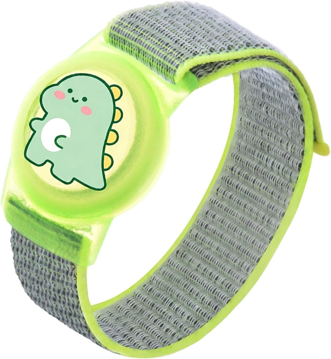Armband voor kinderen en GPS-tracker voor kinderen, verstelbare nylon band met dinosaurus-motief, beschermhoes, compatibel met veilige tracking-accessoires voor jongens en meisjes