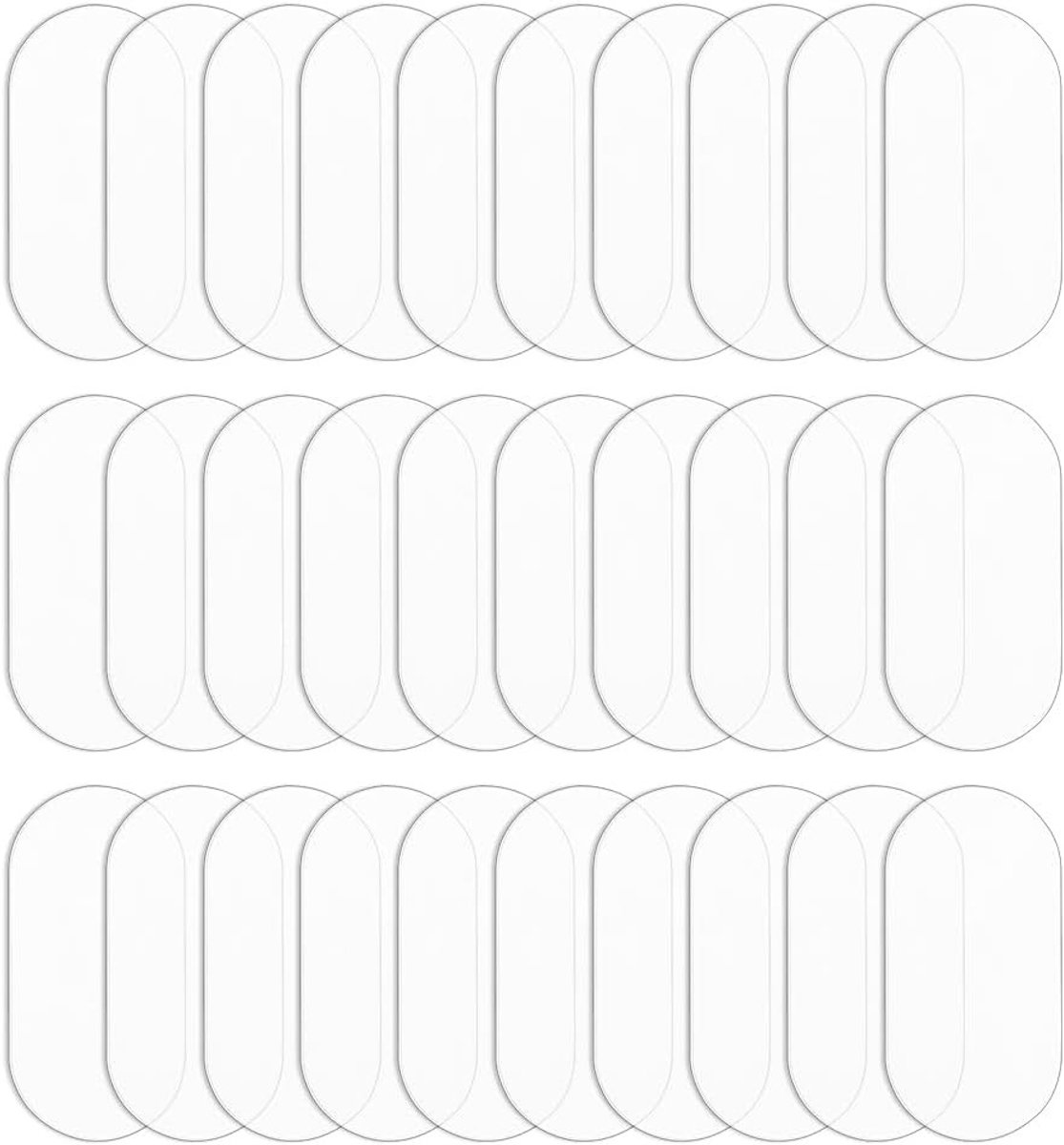 30 Stuks Heldere Miniatuur Bases 25x50mm Ovaal Acryl Actiefiguur Display Bases 2mm Dikte voor Miniaturen en Bordspellen
