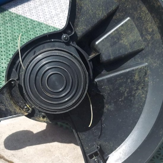 Set van 2 spoeldeksels compatibel met Gardenline GLR GLT, Einhell GC-ET 4530, zwart — afbeelding 5