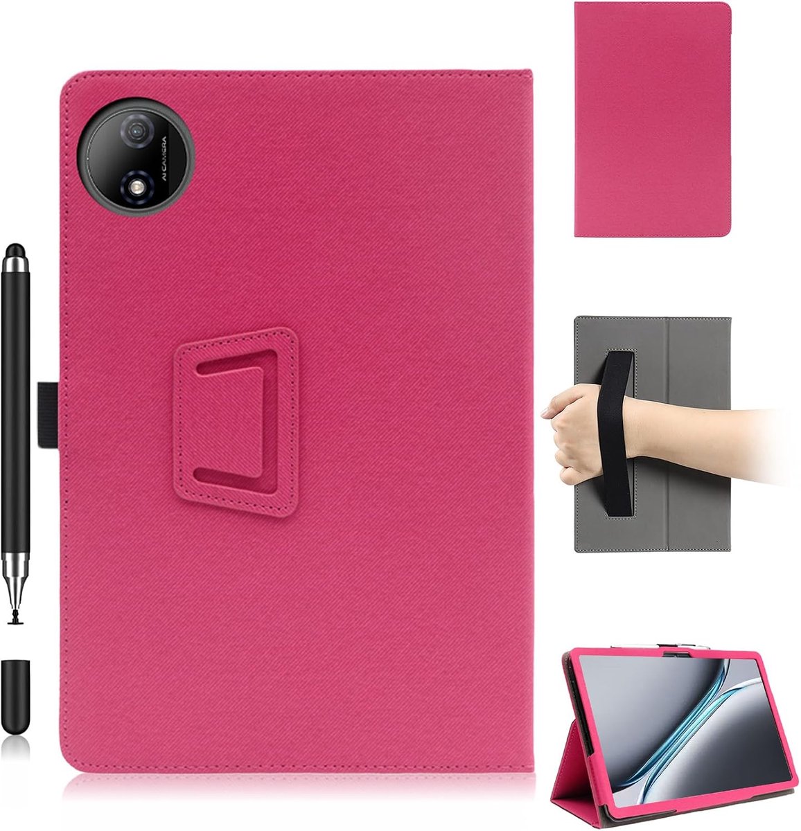 Hoes voor Teclast P50T 11 inch tablet (inclusief styluspen) - rosé stootvaste standaard hoes | soft-touch oppervlak voor handheld gebruik en tv kijken