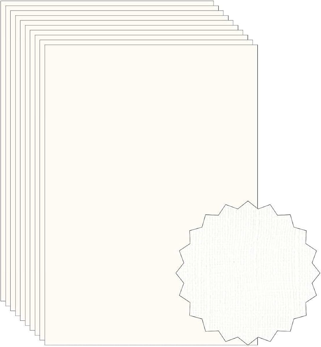 Gekleurd papier, gebroken wit, 8 eenheden Textura (roomkleurig, A3 / 8 eenheden)