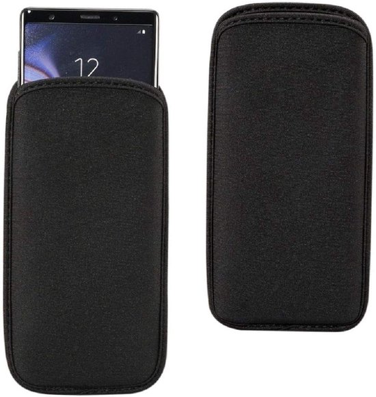 Pouch Case Neoprene Waterproof and Shockproof Sock Cover, Slim Carry Bag voor Leagoo Z7 - Black — afbeelding 3