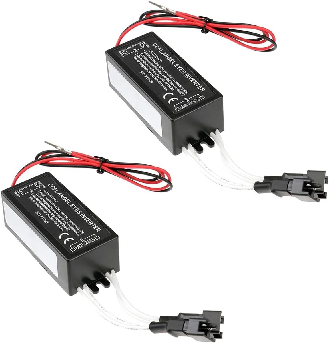 CGEAMDY 2Pcs Angel Eyes Inverter Ballast - 12V Inverter for CCFL Halo Rings Kit