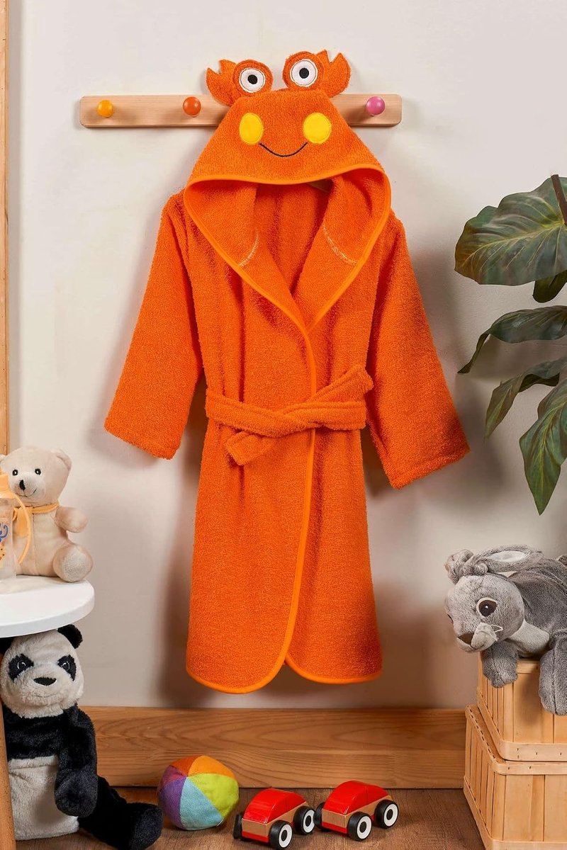 Badjas Kinderen Jongen Meisjes, Turkse Katoenen Handdoek, Dier, Met Capuchon, (0-14 Jaar), Superzacht, Absorberend, Comfortabel, Dik