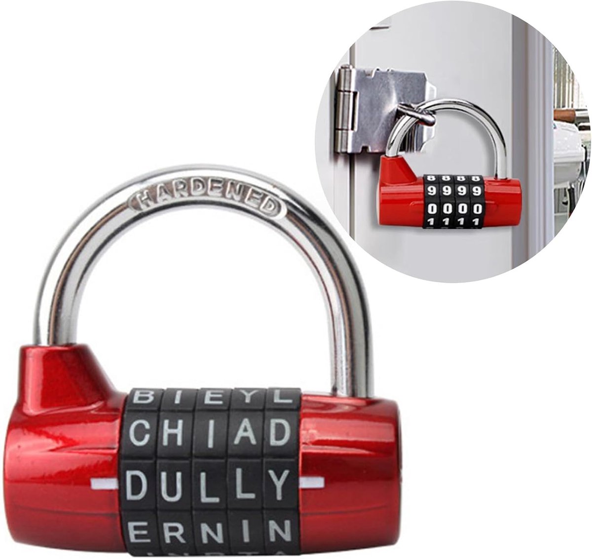 Hangslot 5 stuks contraseña cerradura candado de seguridad combinación amplia candado gimnasio gabinete de almacenamiento de seguridad código de bloqueo