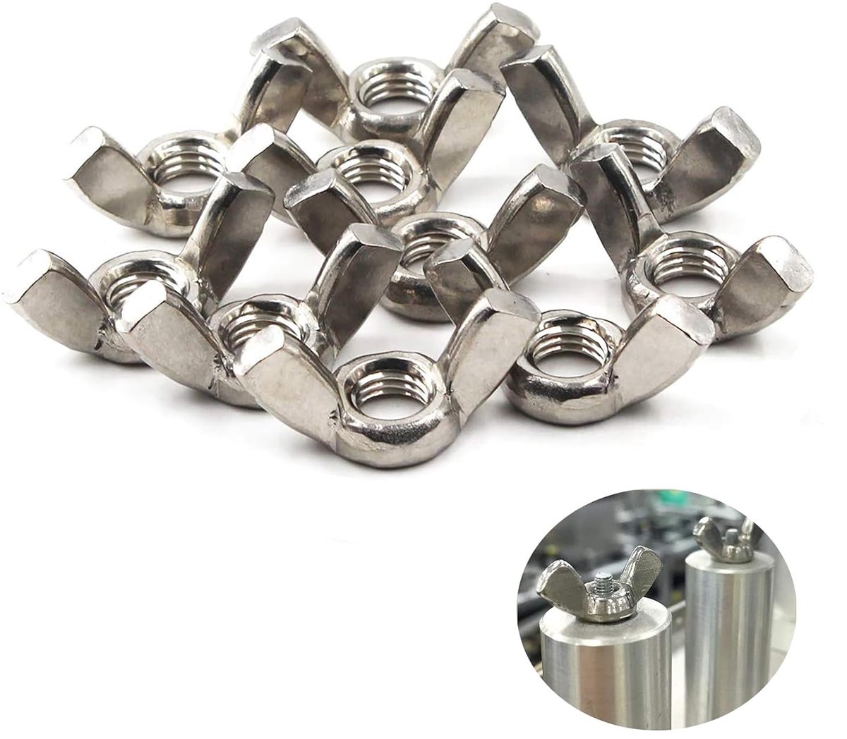 1/4"-50 vleugelmoer koolstofstaal hand losspanen oor vlinder moer