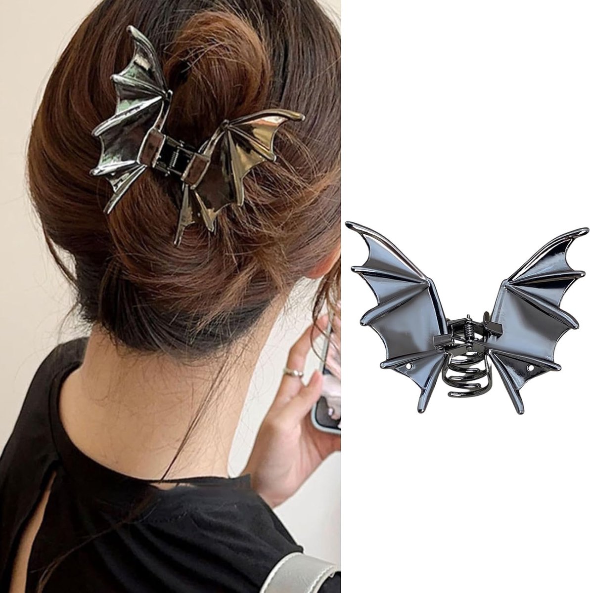 Haarclip voor Halloween, vleermuis, haarspelden voor Halloween, carnaval, cosplay, feest