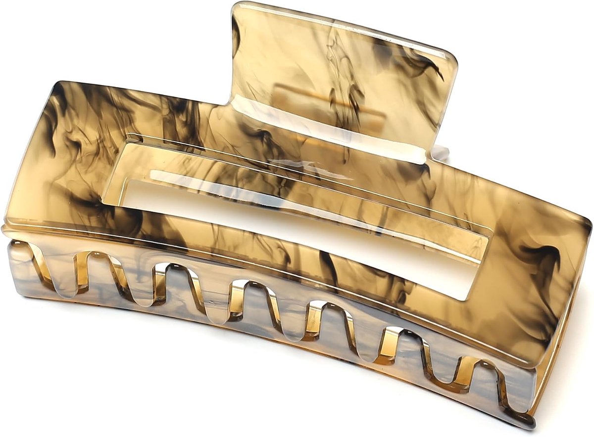 Acryl haarclip mooie dames haarspeld hoofdtooi elegant haaraccessoire (10 x 5,5 cm, inkt)