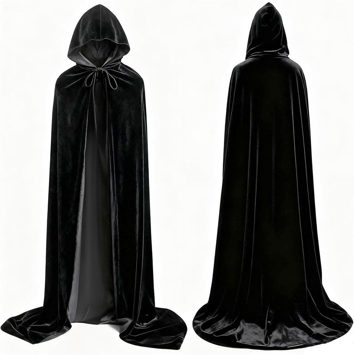 Cape met Capuchon, Halloween Cape, Heksenkostuum voor Dames, Halloween-Kostuum, Vampierkostuum voor Dames en Heren, voor Halloween, Carnaval en Themafeesten