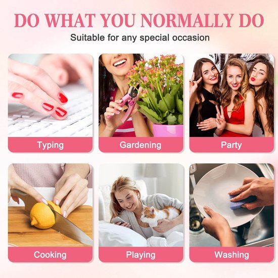 24 stuks handgemaakte nagels om op te plakken, vierkante French press on nails, wit roze, kunstnagels met 3D-bloemenparels, acryl, volledige dekking, vingernagels om op te plakken, voor vrouwen — afbeelding 5